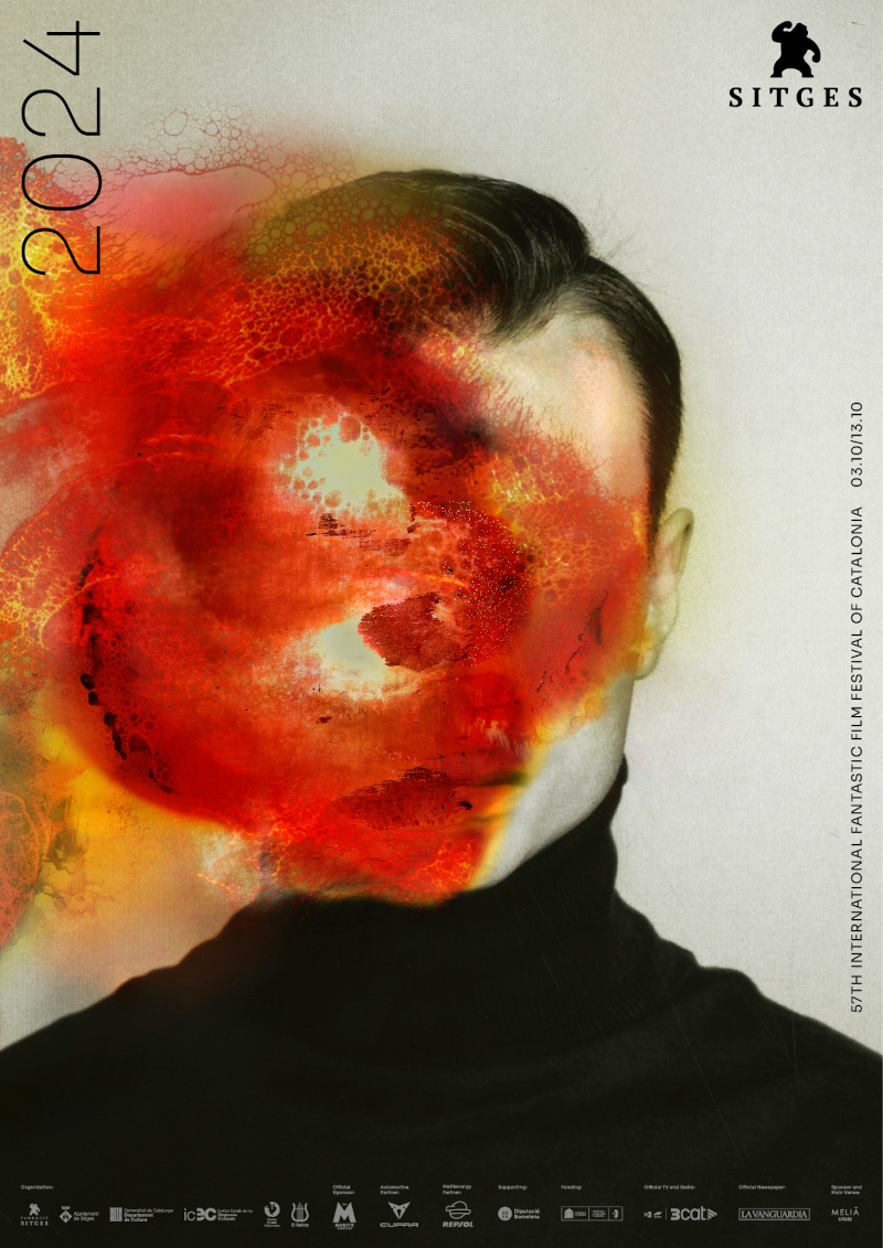 Il·lustració de Sitges en estil gòtic i tons ocre