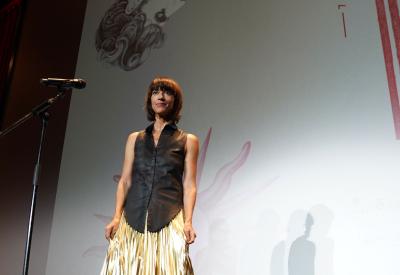 Picture of Ana Lily Amirpour on stage at Sitges 2021